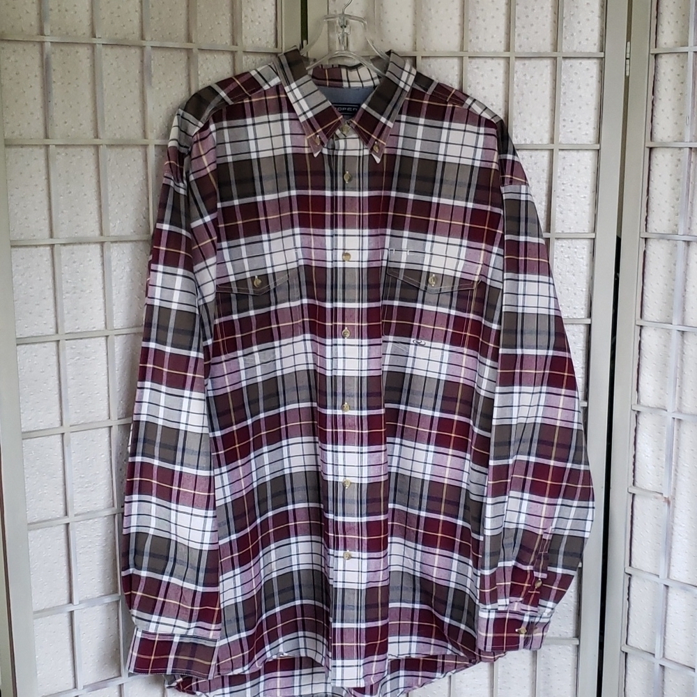 Roper plaid long sleeve button down mens shirt size 2XL